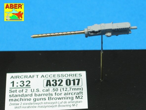 Aber A32017 Jeu de 2 canons standard de calibre .50 (12,7 mm) pour mitrailleuses d&amp;#39;avion américaines Browning M2 (1/32) – image 5