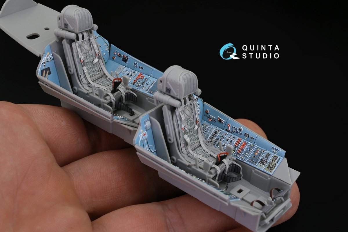 Quinta Studio QD32072 Su-27UB 3D-Printed &amp;amp; colored Interior on decal paper (for Trumpeter kit) 1/32 – image 6