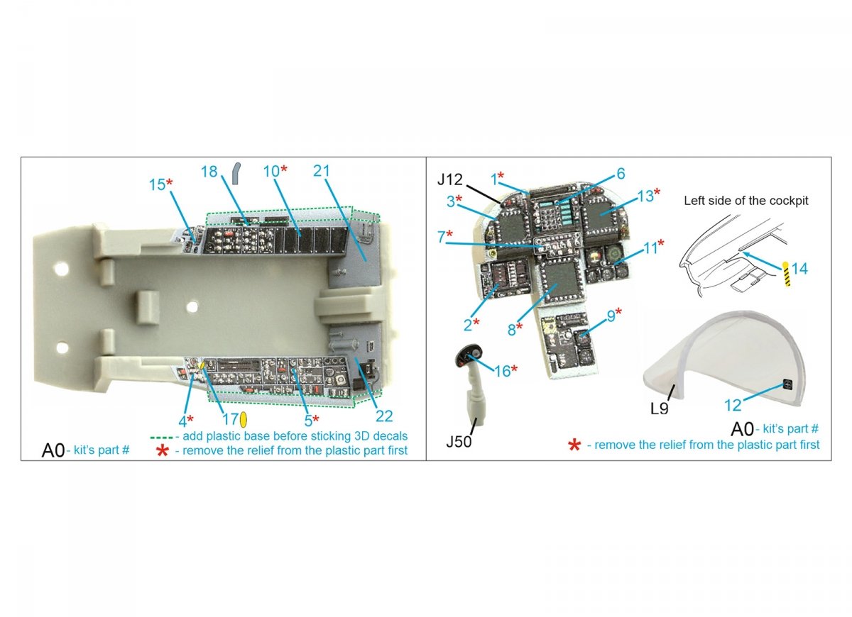 Quinta Studio QDS-48280 F/A-18C late 3D-Printed &amp;amp; colored Interior on decal paper (HobbyBoss)(Small version) 1/48 – Bild 2