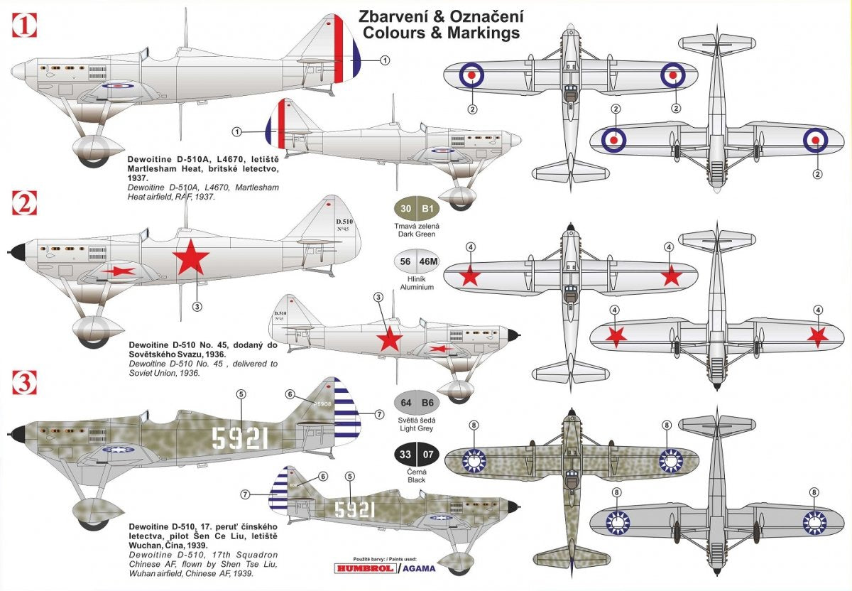 Kovozavody Prostejov KPM0185 DEWOITINE D.510 1/72 – imagen 2