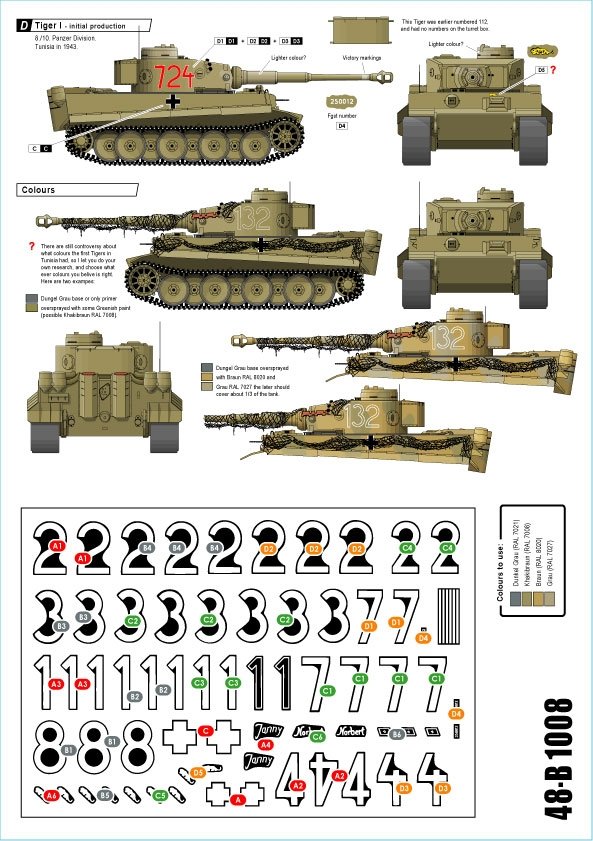 Star Decals 48-B1008 Afrika Tigers. Tigers in Tunisia 1942-43 1/48 – image 2