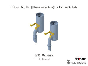 ET Model P35-233 Exhaust Muffler (Flammvernichter) for Panther G Late 1/35