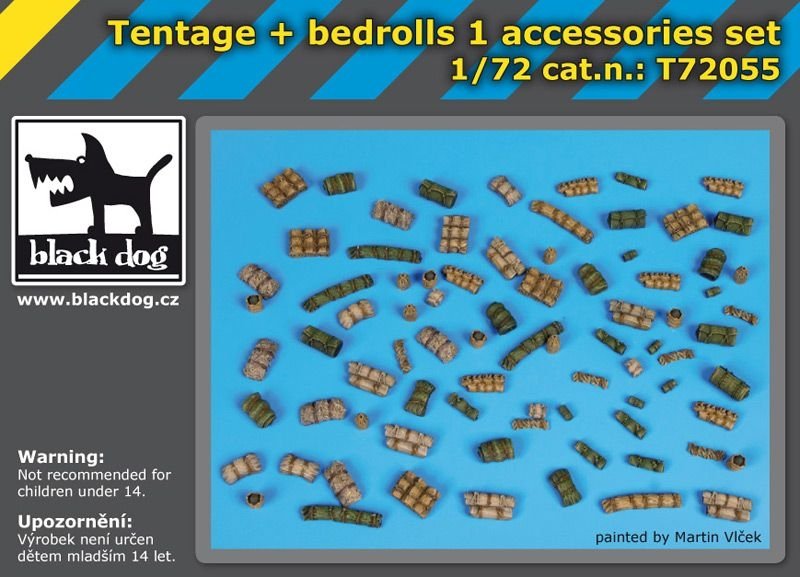 Black Dog T72055 Tentage plus bedrolls 1 accessories set 1/72 – immagine 2