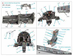 Quinta Studio QD48341 F-4G early 3D-Printed &amp;amp; colored Interior on decal paper (Meng) 1/48 – Bild 2