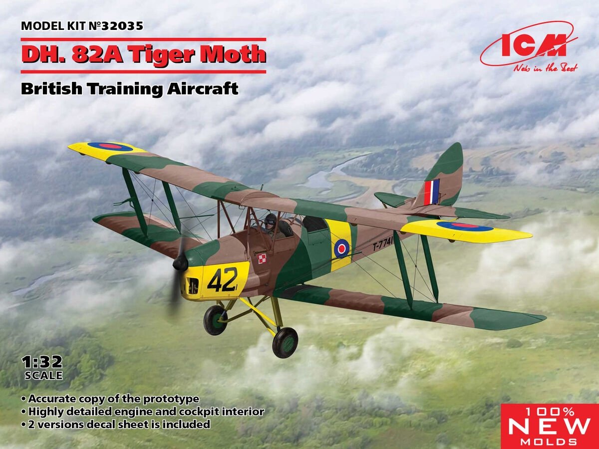 ICM 32035 DH.82 Tiger Moth British Training Aircraft 1/32 – Bild 2