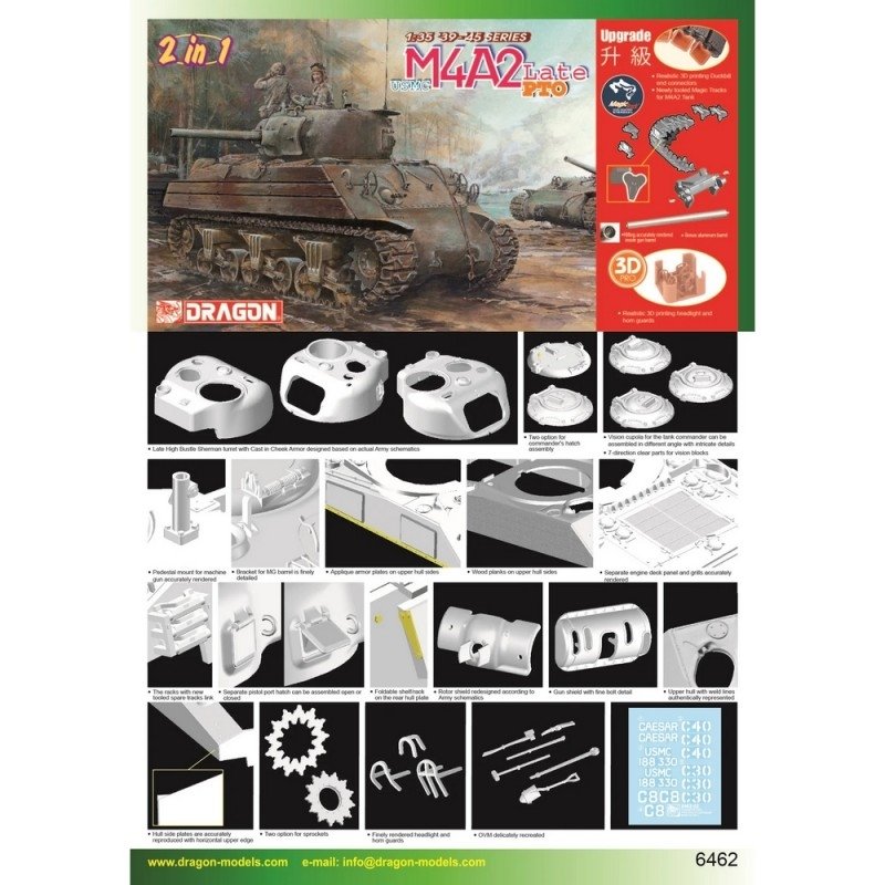 Dragon 6462 US MARINES M4A2(W) PTO (1/35)