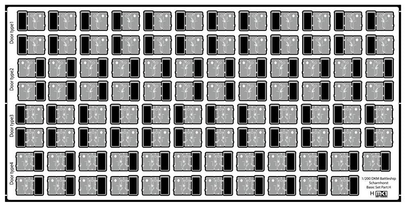 MK1 Design MD-20024 DKM Battleship SCHARNHORST DX PACK for Trumpeter 1/200 – obrázek 56