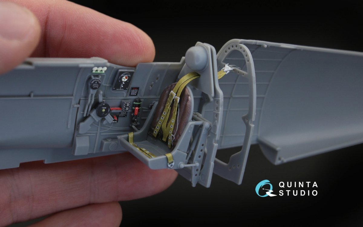 Quinta Studio QD32030 Spitfire Mk.V 3D-Printed &amp;amp; colored Interior on decal paper (for Hobbyboss kit) 1/32 – Bild 6