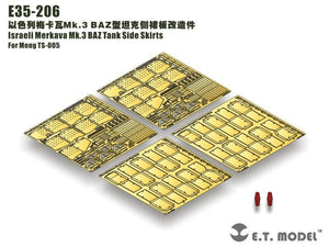 ET Model E35-206 Israeli Merkava Mk.3 BAZ Tank Side Skirts (For MENG TS-005) (1/35)