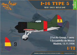 Clear Prop! CP72023 I-16 Type 5 In the sky of Spain STARTER KIT 1/72 – immagine 7