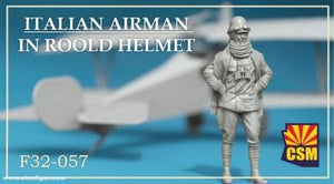 Copper State Models F32-057 Italian Airman in Roll crash helmet 1/32 – immagine 3