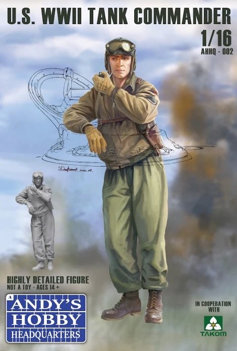 Andy's Hobby Headquarters AHHQ-002 US WWII Tank Commander (full body) 1/16