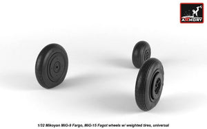 Armory Models AW32014 Mikoyan MiG-15bis Fagot (late) / MiG-17 Fresco wheels w/ weighted tires 1/32 – zdjęcie 5