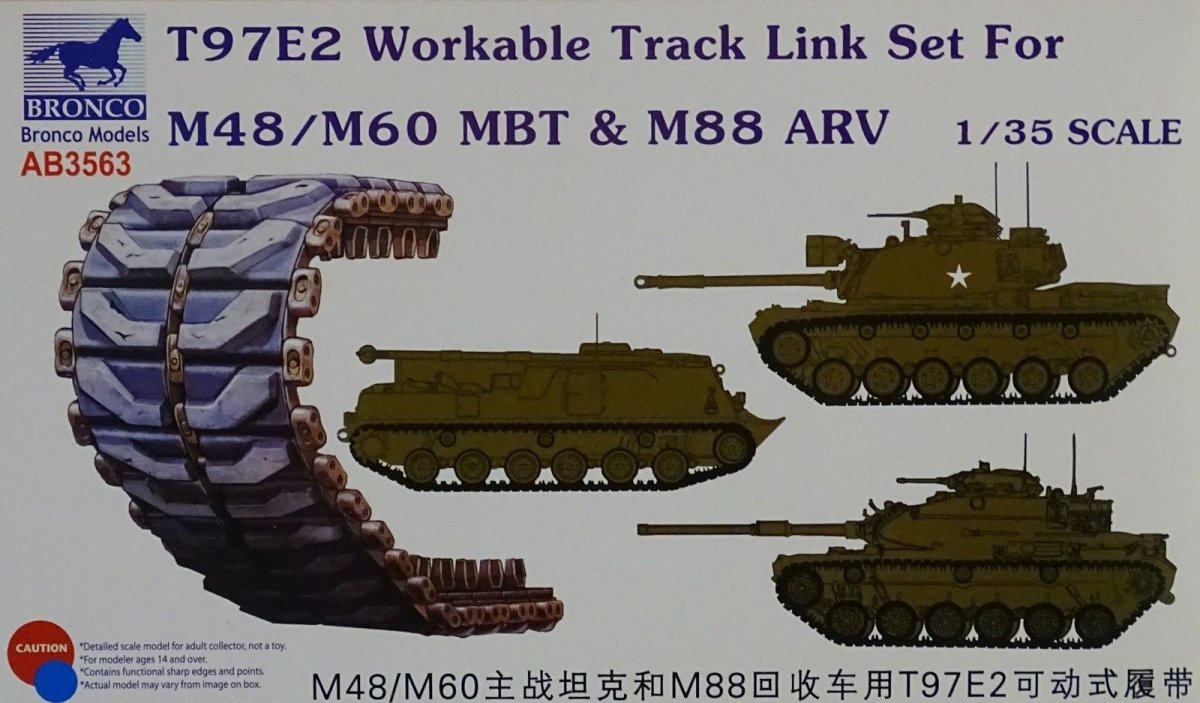 Kit de chenilles fonctionnelles Bronco AB3563 T97E2 au 1/35