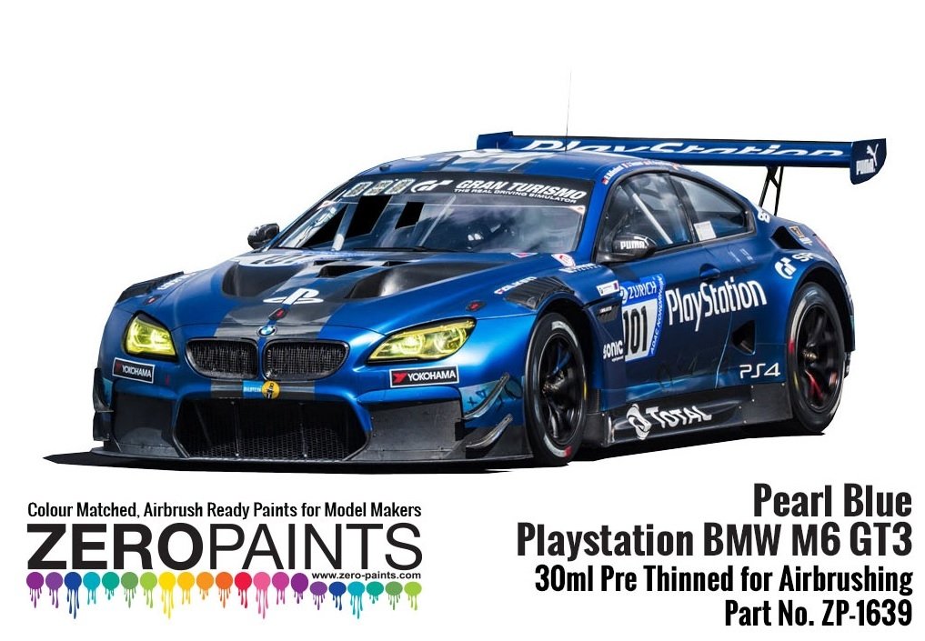 Peinture Zero Paints ZP-1639 Bleu nacré Playstation BMW M6 GT3 30 ml