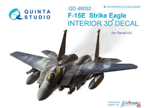 Quinta Studio QD48052 F-15E 3D-Printed &amp;amp; colored Interior on decal paper (for Revell kit) 1/48