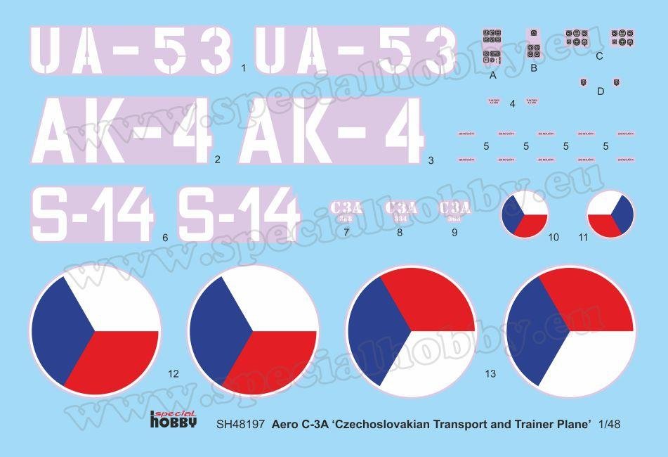 Special Hobby 48197 Aero C-3A &amp;#39;Czechoslovakian Transport and Trainer Plane&amp;#39; 1/48 – image 2