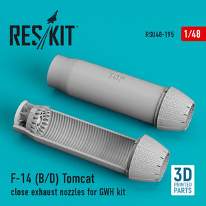RESKIT RSU48-0195 F-14 (B,D) &amp;quot;TOMCAT&amp;quot; CLOSE EXHAUST NOZZLES FOR GWH KIT (3D PRINTED) 1/48 – Bild 2