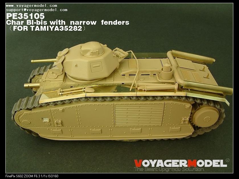 Voyager Model PE35105 WWII French Char BI-bis with narrow fenders (B ver include Gun barrel) for TAMIYA 35282 1/35 – image 2