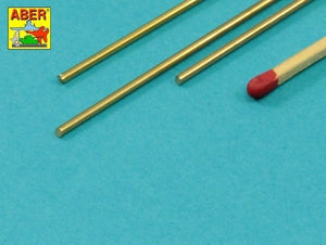 Aber BR15 Brass round rods Ø 1.5mm length 245mm x 3 pcs. – Bild 2