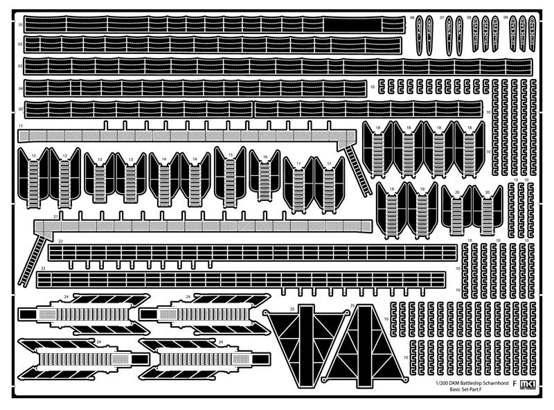 MK1 Design MD-20025 DKM Battleship SCHARNHORST VALUE PACK for Trumpeter 1/200 – Bild 16