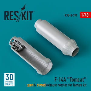 RESKIT RSU48-0391 F-14A &amp;quot;Tomcat&amp;quot; open &amp;amp; closed exhaust nozzles for Tamiya kit (3D Printed) 1/48