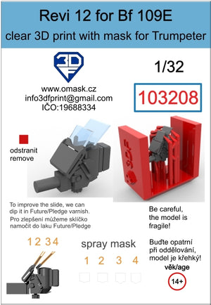 Omask 103208 Revi 12 for Bf109E (Trumpeter) 1/32 – image 2