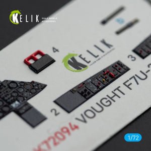 KELIK K72094 Vought F7U-3M Cutlass - interior 3D decals for Fujimi kit 1/72 – imagen 2