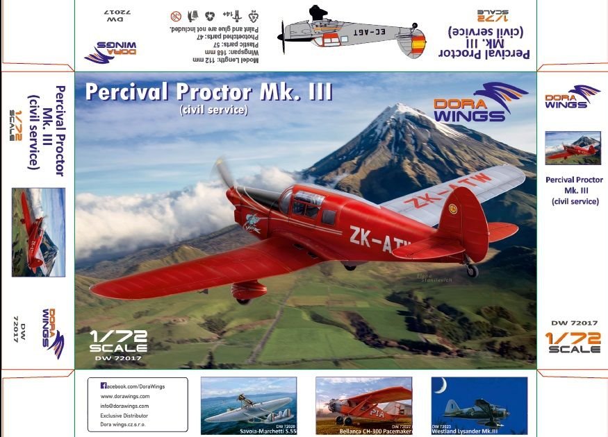 Dora Wings 72017 Percival Proctor Mk.III civil registration 1/72 – image 2