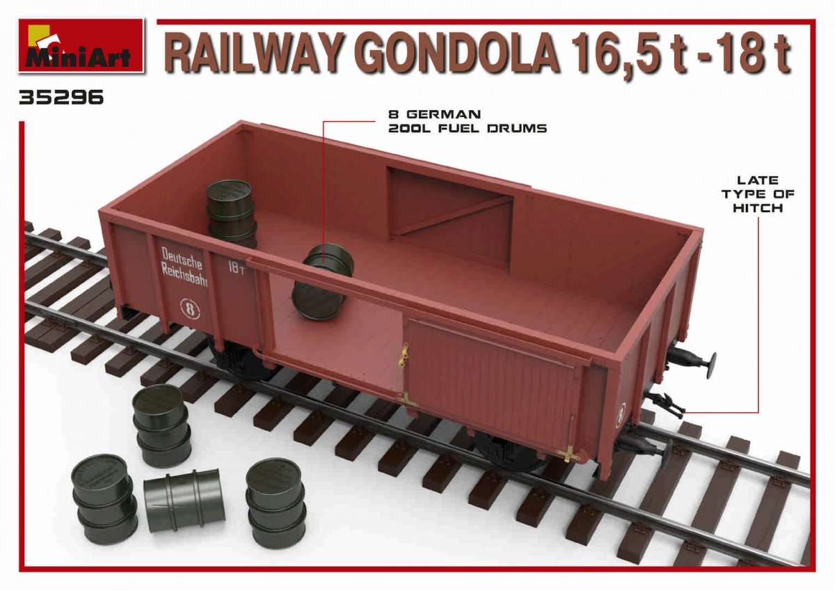 MiniArt 35296 RAILWAY GONDOLA 16.5-18t 1/35 – Bild 8