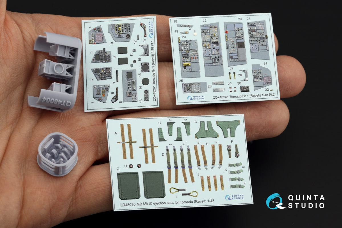 Quinta Studio QD+48261 Tornado GR.1 3D-Printed &amp;amp; colored Interior on decal paper (Revell) (with 3D-printed resin parts) 1/48 – Bild 4