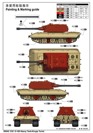 Trumpeter 09543 E-100 Heavy Tank Krupp Turret 1/35 – Bild 2