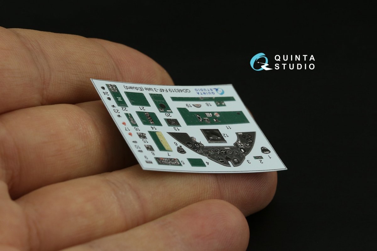 Quinta Studio QD48319 F4F-3 late 3D-Printed &amp;amp; colored Interior on decal paper (Eduard) 1/48 – Bild 3