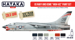 Hataka HTK-AS18 US Navy and USMC &amp;quot;high-viz&amp;quot; Paint Set (6x17ml)