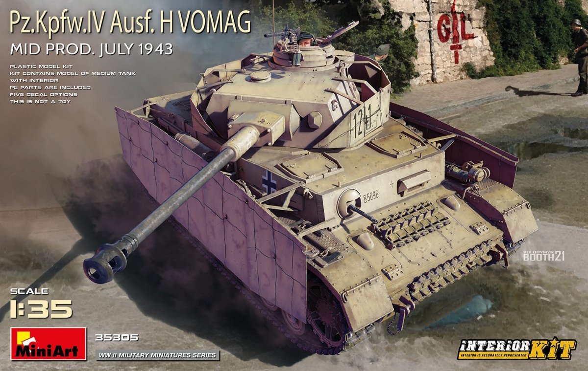 MiniArt 35305 Pz.Kpfw.IV Ausf. H Vomag. MID PRODUCED JULY 1943. INTERIOR KIT 1/35