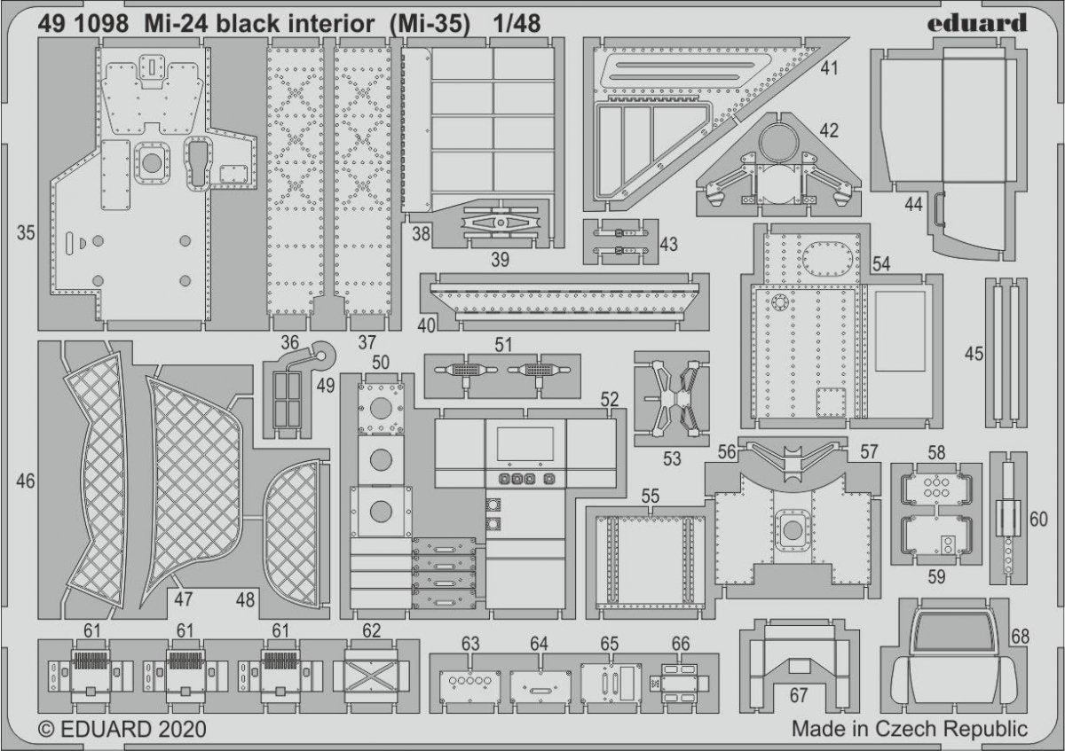 Eduard 491098 Mi-24 interior black (Mi-35) 1/48 ZVEZDA – Bild 2