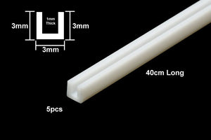 Tamiya 70202 U-shaped plastic angle 3 mm - pack