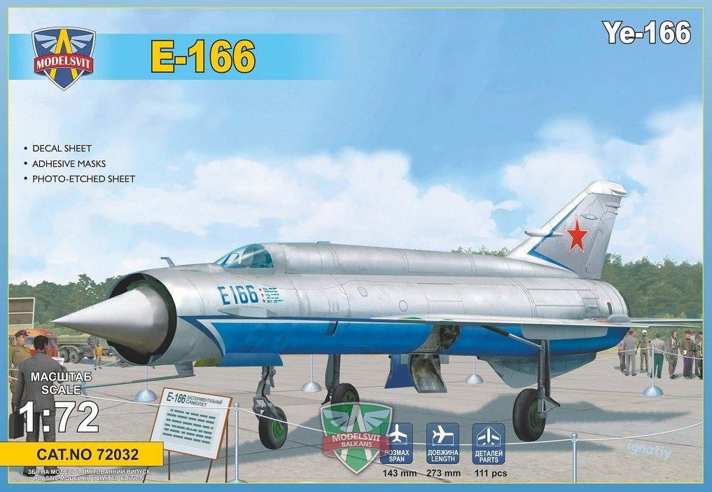Modelsvit 72032 Ye-166 Heavy experimental interceptor 1/72