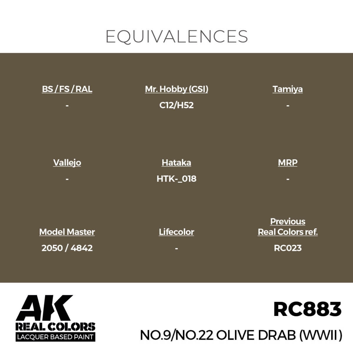 AK Interactive RC883 No.9/No.22 Olive Drab (WWII) 17 ml – imagen 3