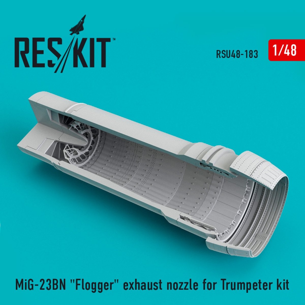 RESKIT RSU48-0183 MIG-23BN BUSE D'ÉCHAPPEMENT "FLOGGER" POUR KIT TROMPETTE 1/48