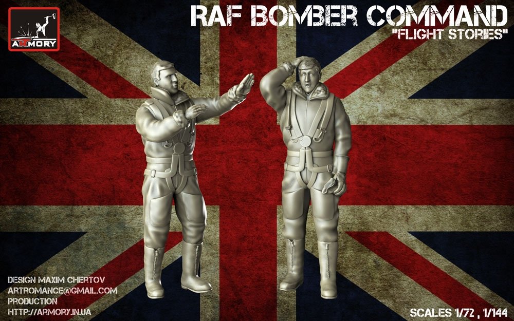 Armory Models F7224a RAF WWII crewmen in high altitude outfit – “Flight Stories” 1/72