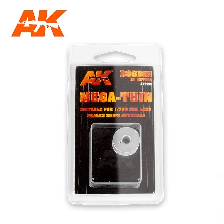 AK Interactive AK9134 ELASTIC RIGGING BOBBIN MEGA-THIN 0.020 mm