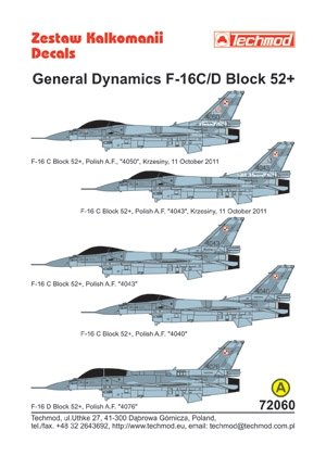 Techmod 72060 - General Dynamics F-16C/D Block 52+ 1/72 – image 2