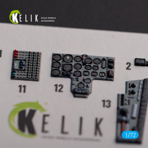 KELIK K72142 Mig-29 Fulcrum-C 9-13 interior 3D decals for GWH kit 1/72 – image 3