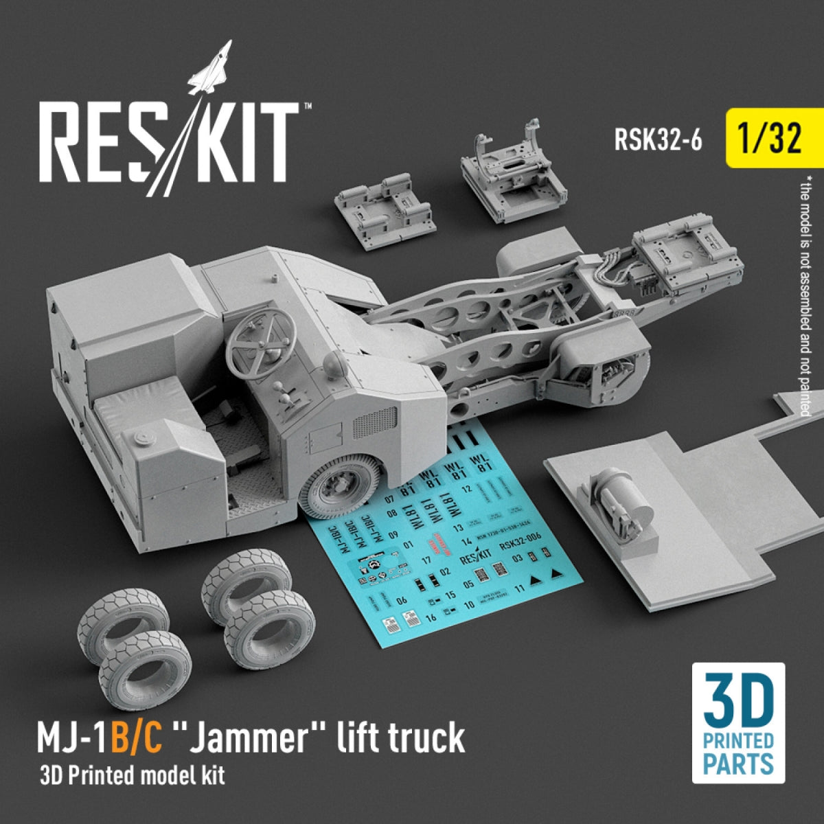 RESKIT RSK32-0006 MJ-1B/C "Jammer" lift truck (3D Printed model kit) 1/32