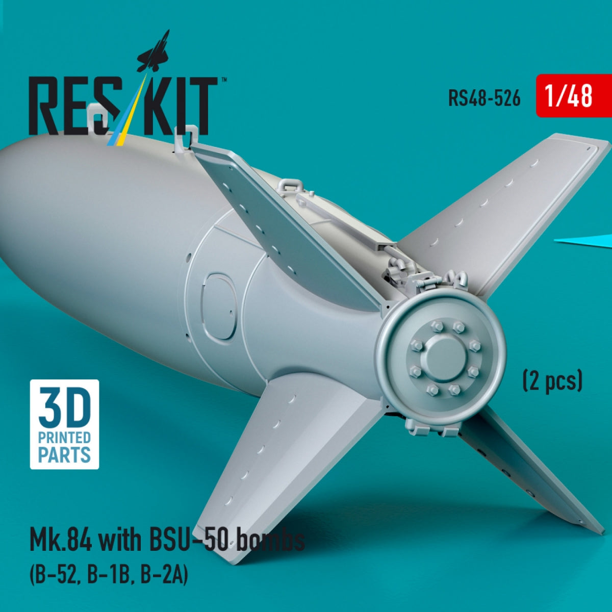RESKIT RS48-0526 Mk.84 with BSU-50 bombs (2 pcs) (3D printed) 1/48 – image 3