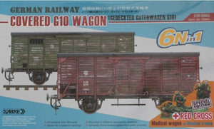 Saber Model 35A01-RCSP German Railway Covered G10 Wagon - Red Cross Gedeckter Güterwagen G10 1/35