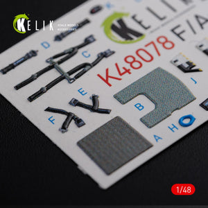KELIK K48078 F/A-18F Super Hornet interior 3D decals for MENG kit 1/48 – image 12