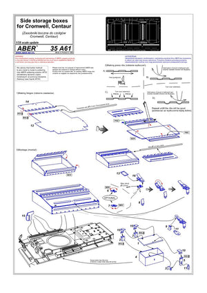 Aber 35A061 Side pods for Cromwell, Centaur (1/35) – image 4