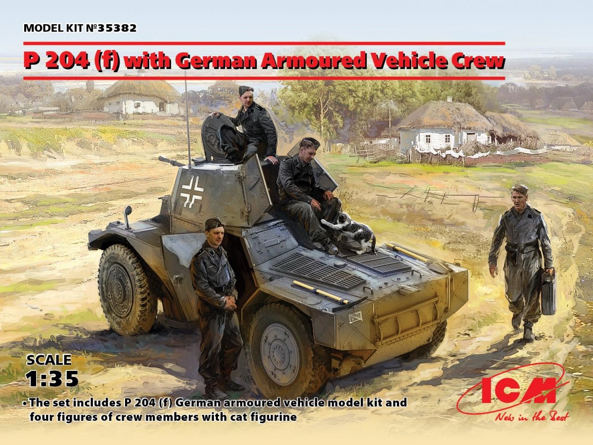 ICM 35382 P 204 (f) with German Armored Vehicle Crew (1/35)